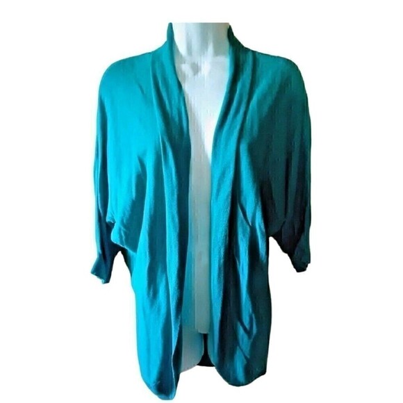 Mossimo Women's Cardigan Sweater Teal 3/4 Sleeve Open Front Lightweight Size M - Picture 1 of 5